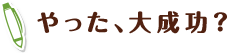 やった、大成功?